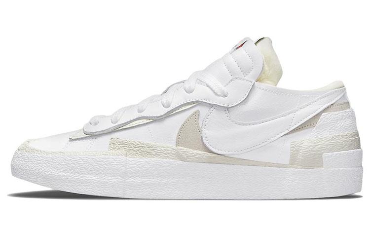 

Кеды унисекс Nike Sacai x Nike Blazer Low White Patent Leather белые 48.5 EU, Белый, Sacai x Nike Blazer Low White Patent Leather