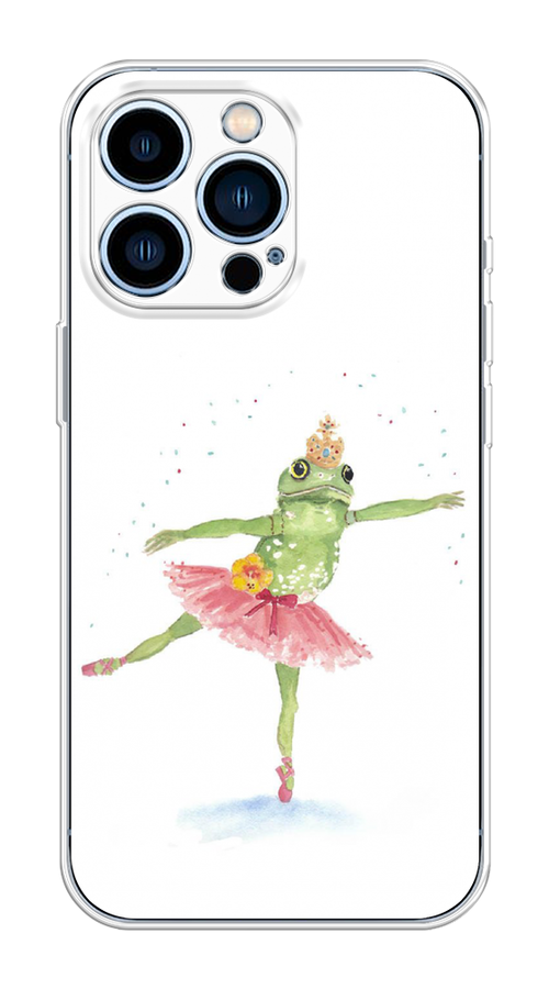 

Чехол на Apple iPhone 13 Pro "Лягушка-балерина", Зеленый, 14350-4