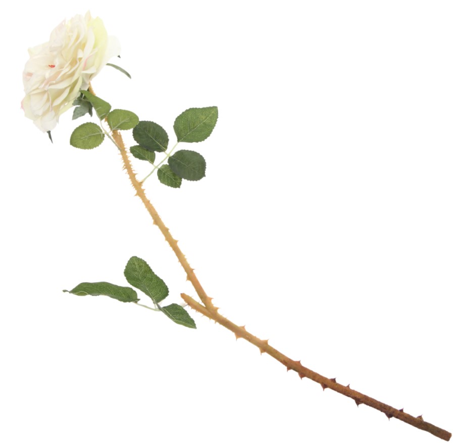 Искусственный цветок роза Litao кремовая 55 см