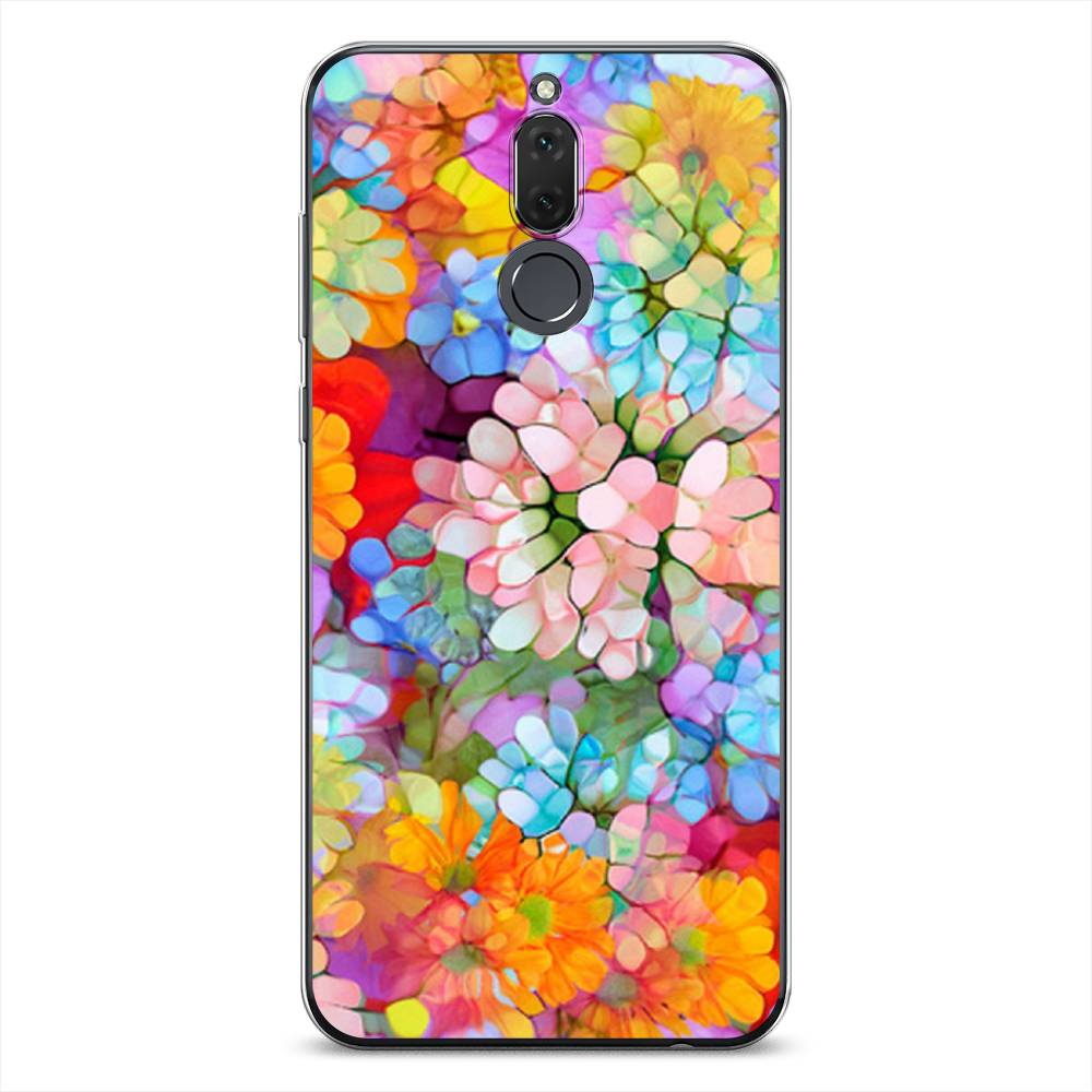 

Чехол на Huawei Nova 2i "Цветы витраж", Оранжевый;розовый;голубой, 64150-3