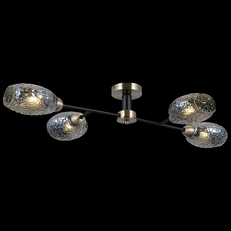

Люстра потолочная ILLUMICO E27 IL0285-4CSQ-79 BK AB 1423860 392388