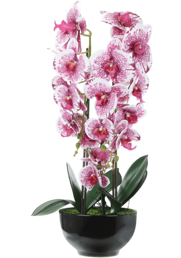 фото Искусственный цветок орхидея fuzhou light в горшке 62 см 4 цвета
