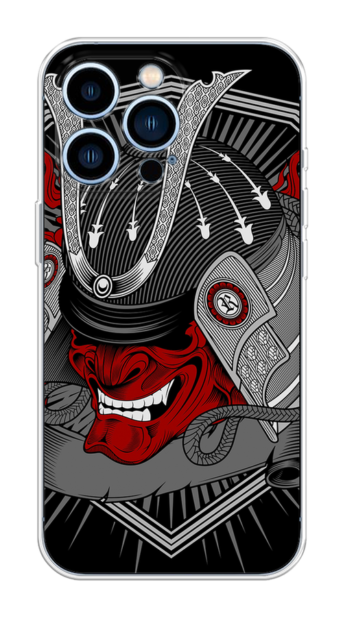 

Чехол на Apple iPhone 13 Pro "Красная маска самурая", Белый;красный;черный, 14350-4