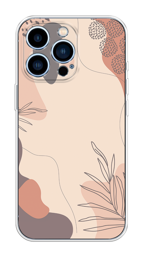 

Чехол на Apple iPhone 13 Pro "Нюдовые тона", Коричневый;серый, 14350-4