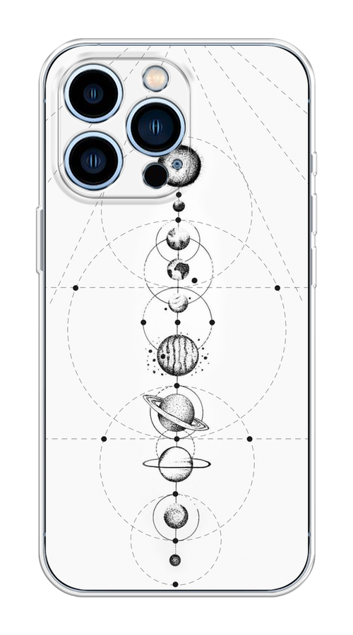 

Чехол на Apple iPhone 13 Pro "Парад планет", Серый, 14350-2