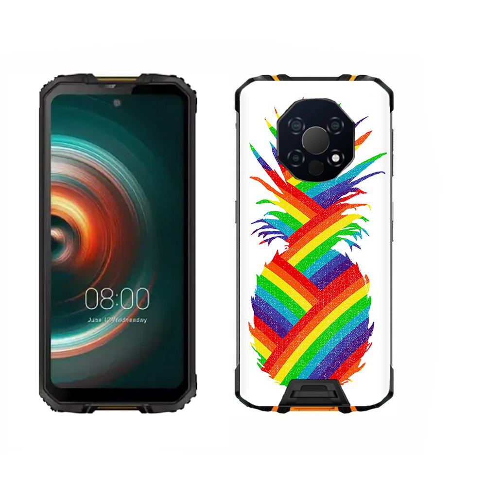 

Чехол MyPads Tocco для Oukitel WP13 радужный ананас, Прозрачный, Tocco