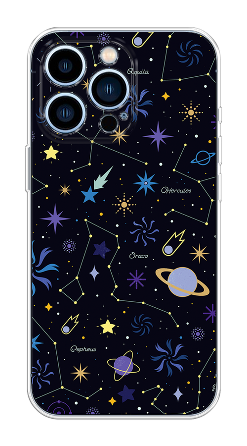 

Чехол на Apple iPhone 13 Pro "Цветной космос", Желтый, 14350-2