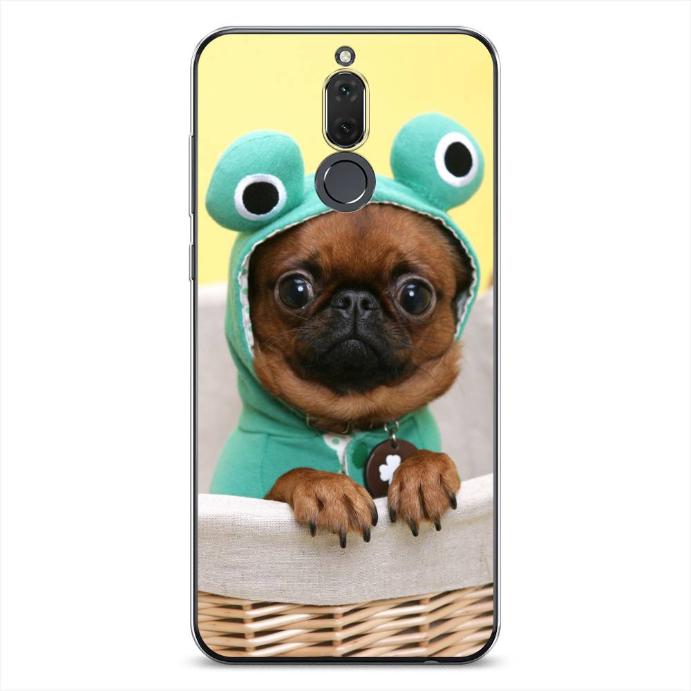 

Чехол на Huawei Nova 2i "Собачка в шапке лягушки", Коричневый;желтый;голубой, 64150-1