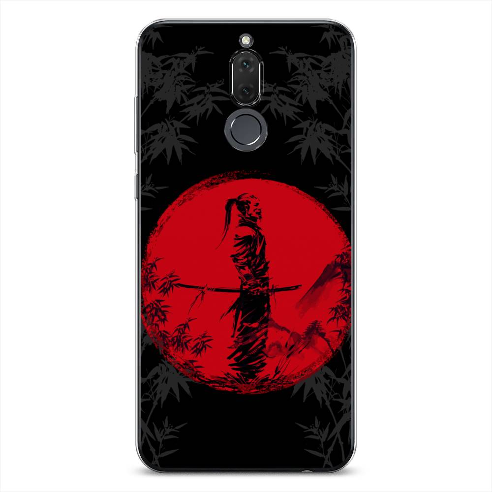 

Чехол на Huawei Nova 2i "Самурай на красном фоне", Черный;красный;серый, 64150-4