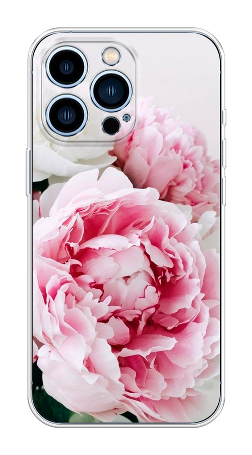 

Чехол на Apple iPhone 13 Pro "Розовые и белые пионы", Розовый;белый, 14350-2