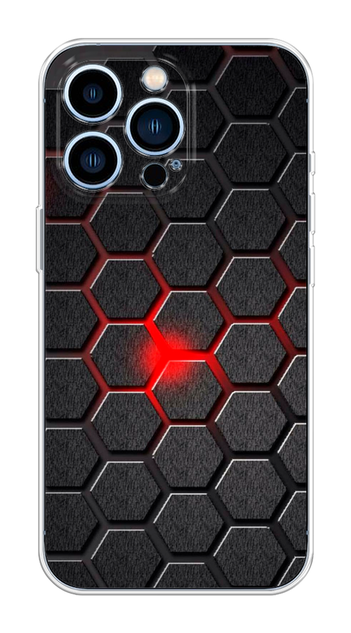 

Чехол на Apple iPhone 13 Pro "Соты красные", Красный;черный;серый, 14350-3
