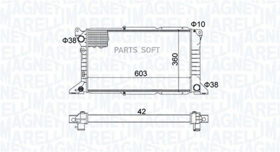 Радиатор 600x360 MAGNETI MARELLI арт 350213163800 12746₽