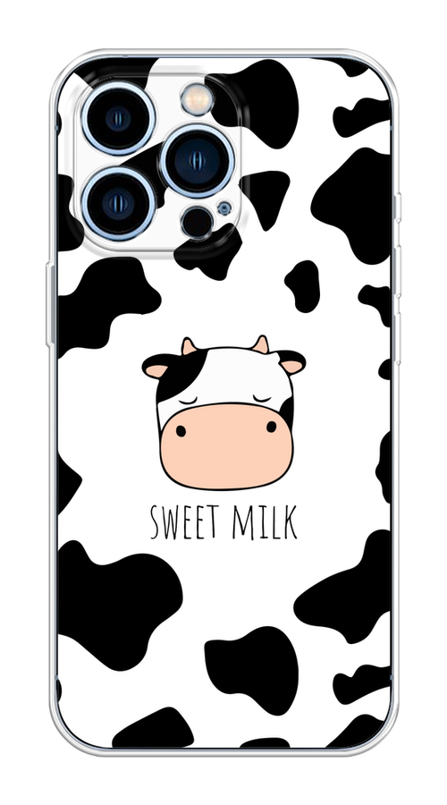 

Чехол на Apple iPhone 13 Pro "Sweet milk", Розовый;белый;черный, 14350-1