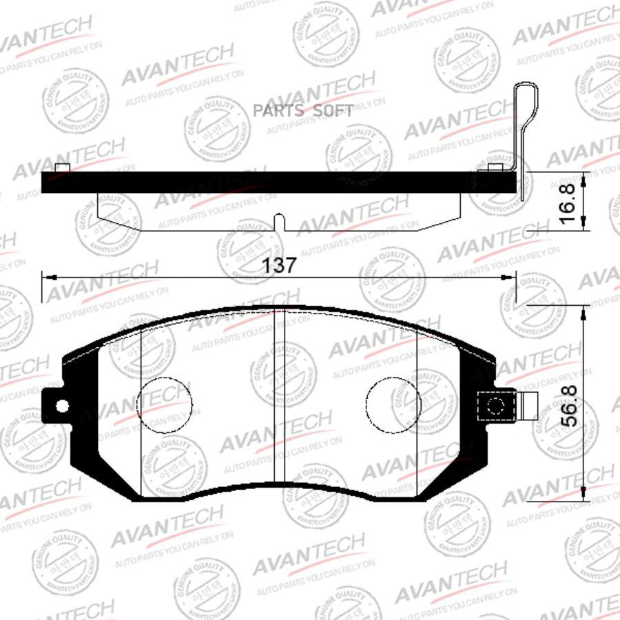 

Колодки Тормозные Дисковые Avantech (Противоскрипная Пластина В Компл.) AVANTECH AV842