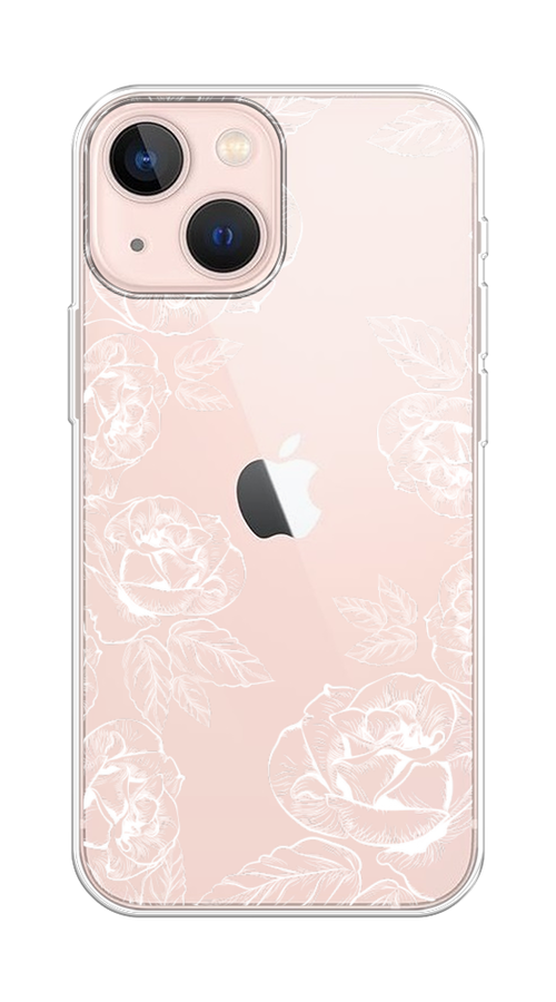 

Чехол на Apple iPhone 13 mini "Розы графика", Черный;серый, 14150-2