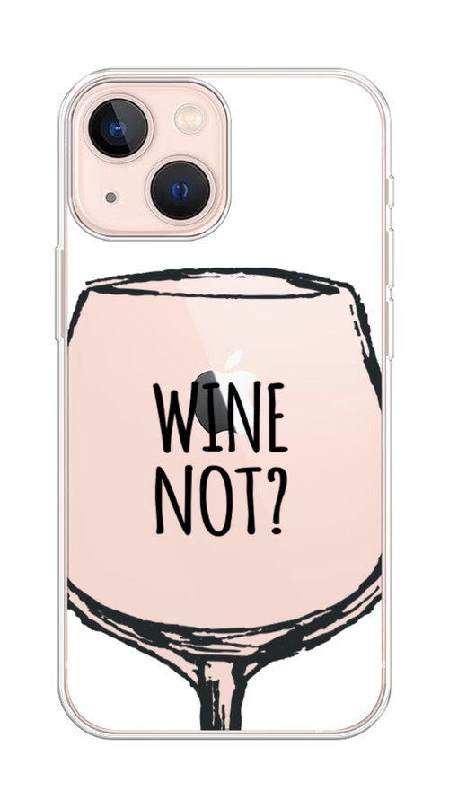 

Чехол на Apple iPhone 13 mini "Wine not white", Белый, 14150-6