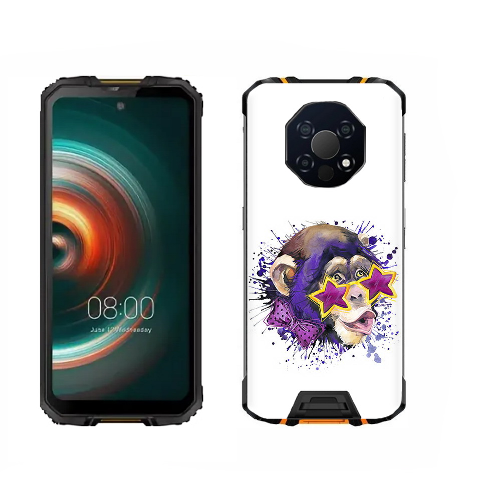 

Чехол MyPads Tocco для Oukitel WP13 обезьяна в очках, Прозрачный, Tocco
