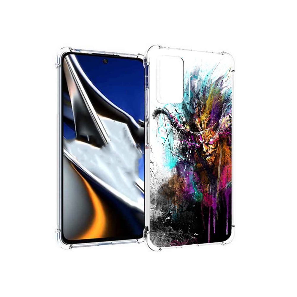 

Чехол MyPads Tocco для Xiaomi Poco X4 Pro 5G яркий дьявол, Прозрачный, Tocco