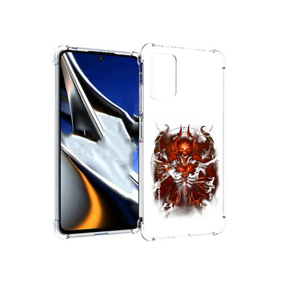 

Чехол MyPads Tocco для Xiaomi Poco X4 Pro 5G яркий демон, Прозрачный, Tocco