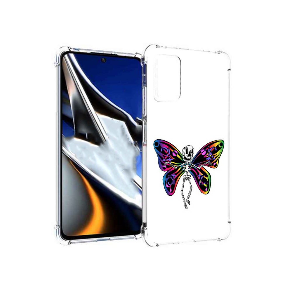 

Чехол MyPads Tocco для Xiaomi Poco X4 Pro 5G эффект бабочки, Прозрачный, Tocco