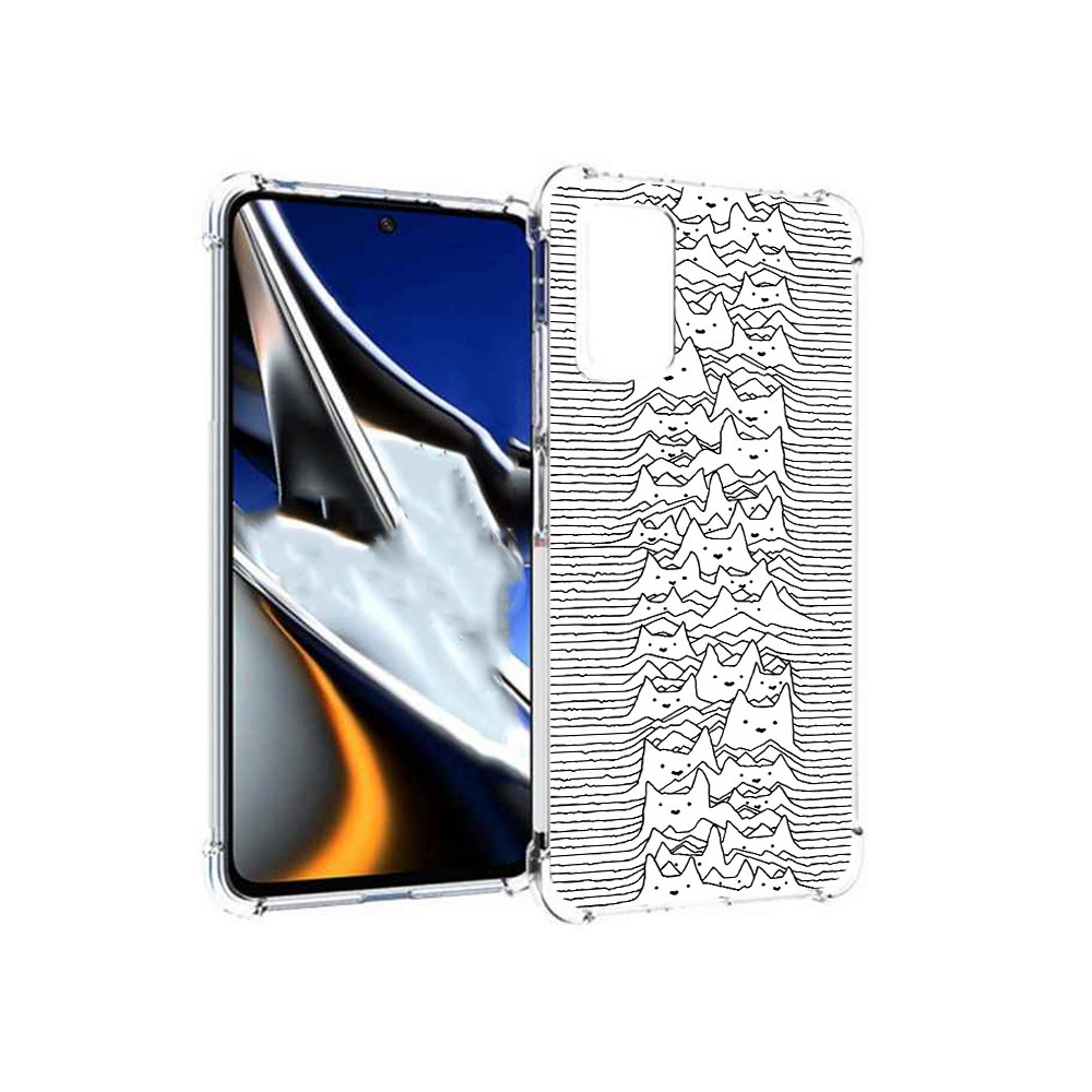 

Чехол MyPads Tocco для Xiaomi Poco X4 Pro 5G черно белые коты 3D, Прозрачный, Tocco