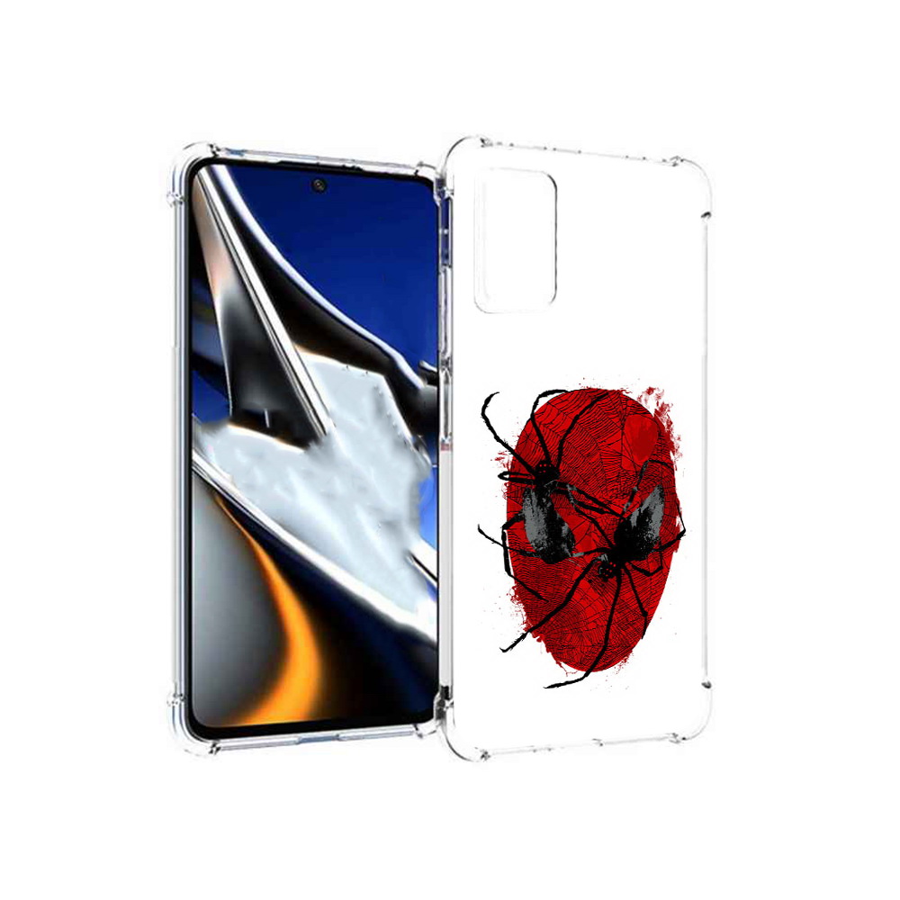 

Чехол MyPads Tocco для Xiaomi Poco X4 Pro 5G человек паук, Прозрачный, Tocco