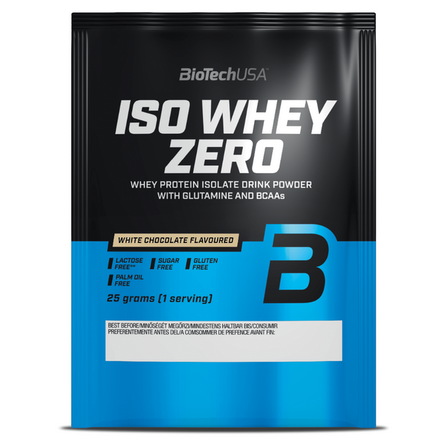 фото Изолят сывороточного протеина biotechusa iso whey zero порошок 25 г. белый шоколад