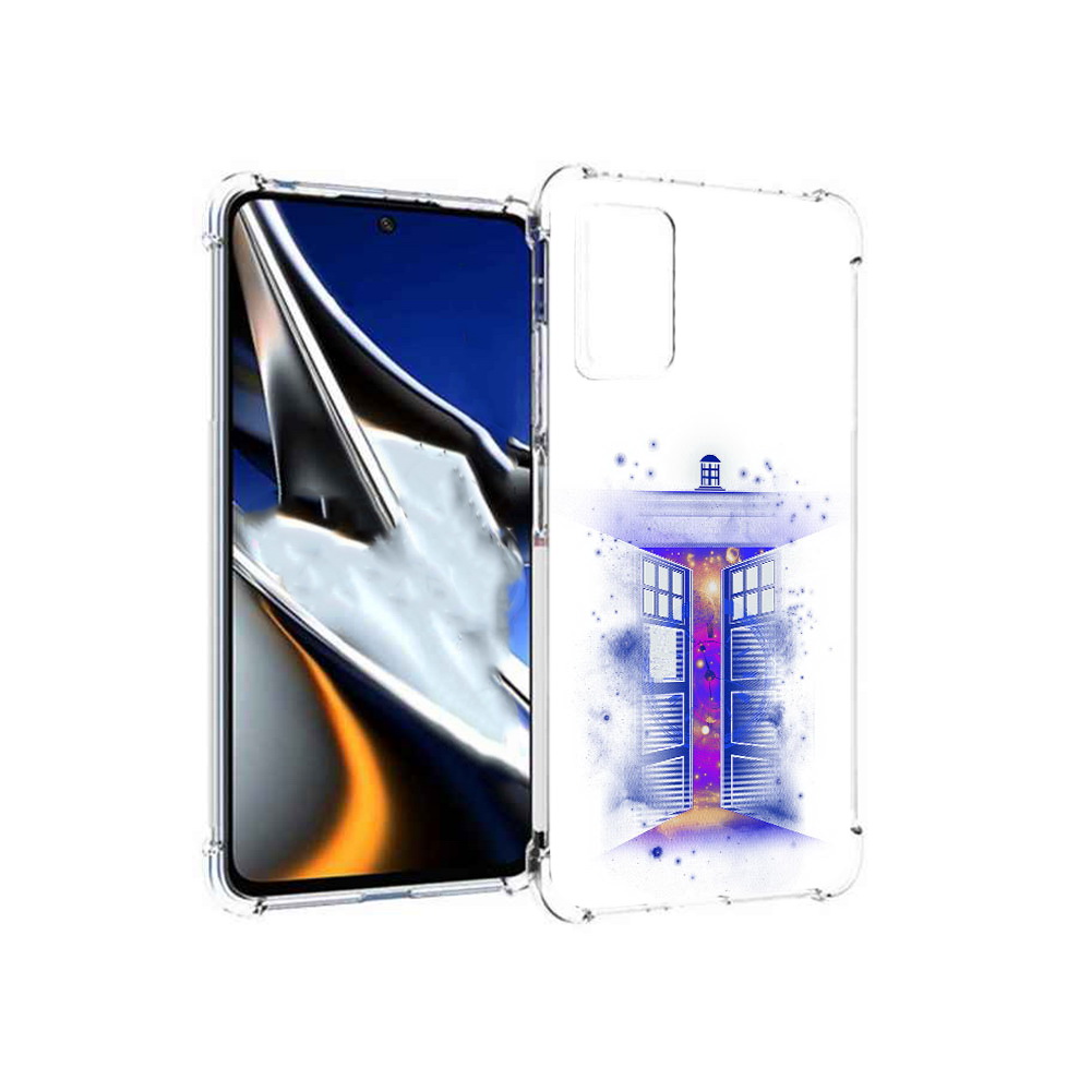 

Чехол MyPads Tocco для Xiaomi Poco X4 Pro 5G фиолетовый уголок абстракция, Прозрачный, Tocco