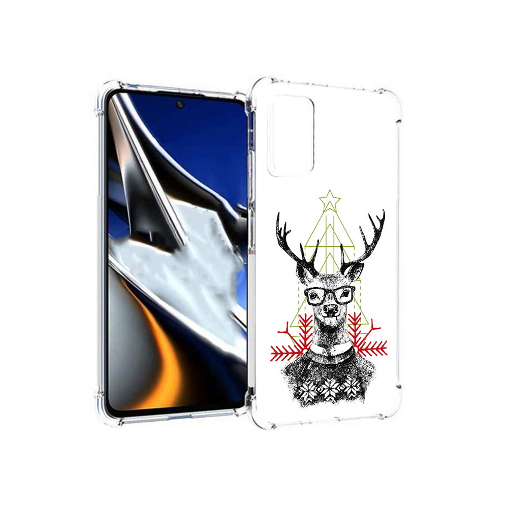 

Чехол MyPads Tocco для Xiaomi Poco X4 Pro 5G умный олень, Прозрачный, Tocco