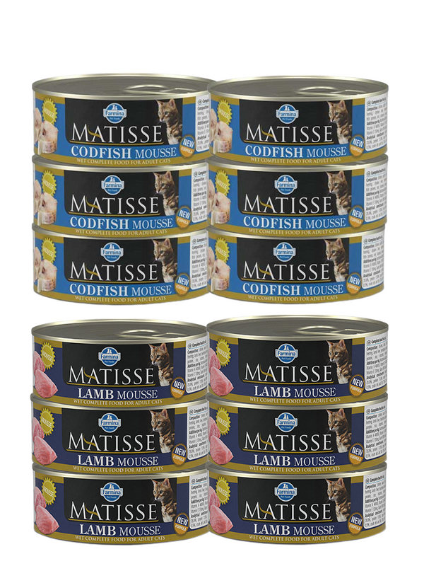 

Консервы для кошек Farmina MATISSE, треска и ягненок, 12шт по 85г