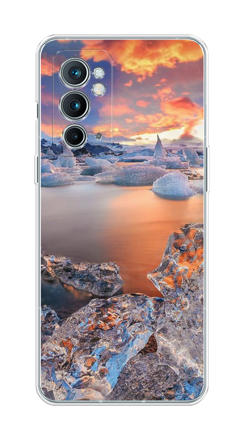 

Чехол на OnePlus 9RT "Ледники", Синий;оранжевый, 152050-2