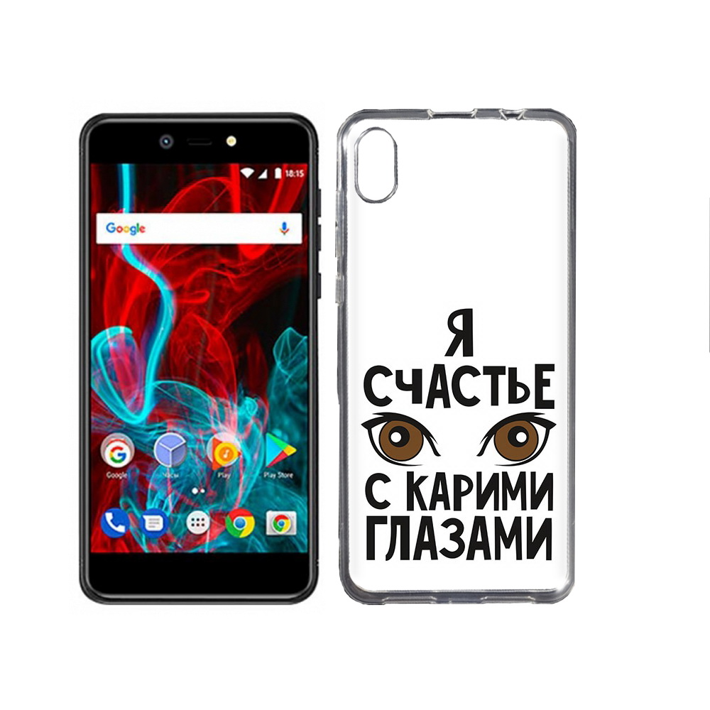 

Чехол MyPads Tocco для BQ-5211 Strike счастье с карими глазами, Прозрачный, Tocco