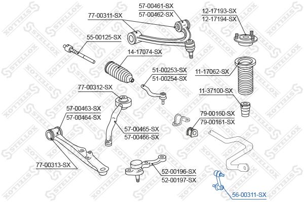 

Стойка стабилизатора Stellox 5600311SX