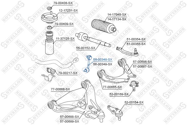 

Стойка стабилизатора Stellox 5600348SX