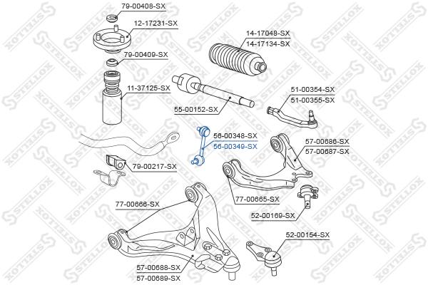 

Стойка стабилизатора Stellox 5600349SX