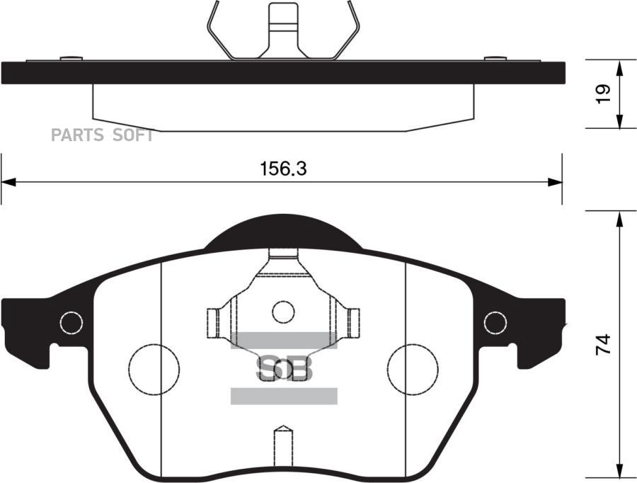 

Тормозные колодки Sangsin brake передние дисковые SP2097