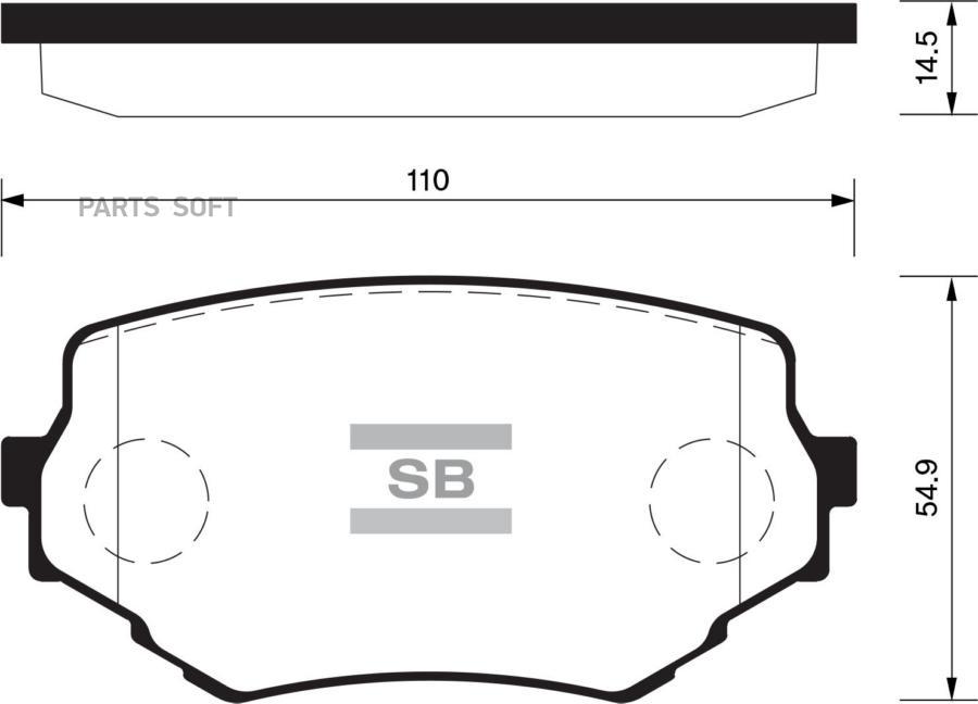 

Тормозные колодки Sangsin brake дисковые SP1535