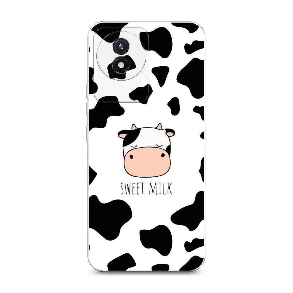 

Чехол на Vivo Y02 "Sweet milk", Розовый;белый;черный, 268150-1