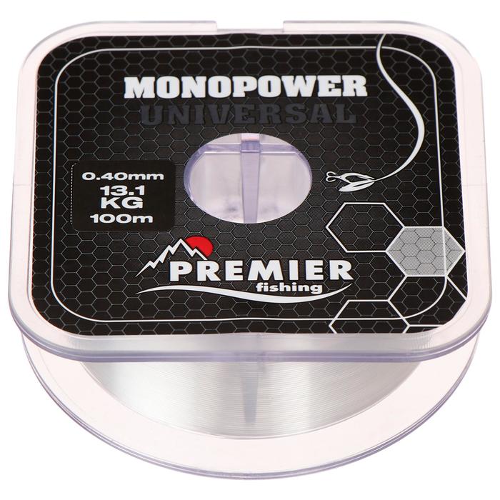 

Леска Premier fishing MONOPOWER Universal, 0,40 мм/100 м, Прозрачный