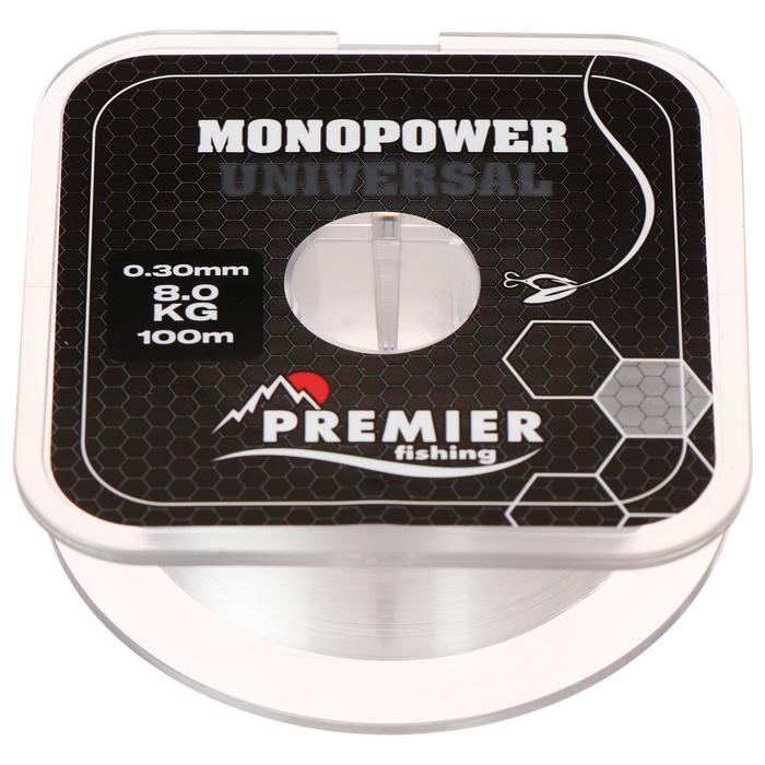 

Леска Premier fishing MONOPOWER Universal, 0,30 мм/100 м, Прозрачный