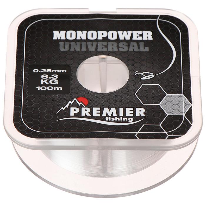 

Леска Premier fishing MONOPOWER Universal, 0,25 мм/100 м, Прозрачный