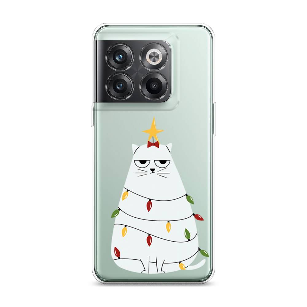 

Чехол на OnePlus Ace Pro "Котик в гирлянде", Белый;красный;желтый, 153350-1