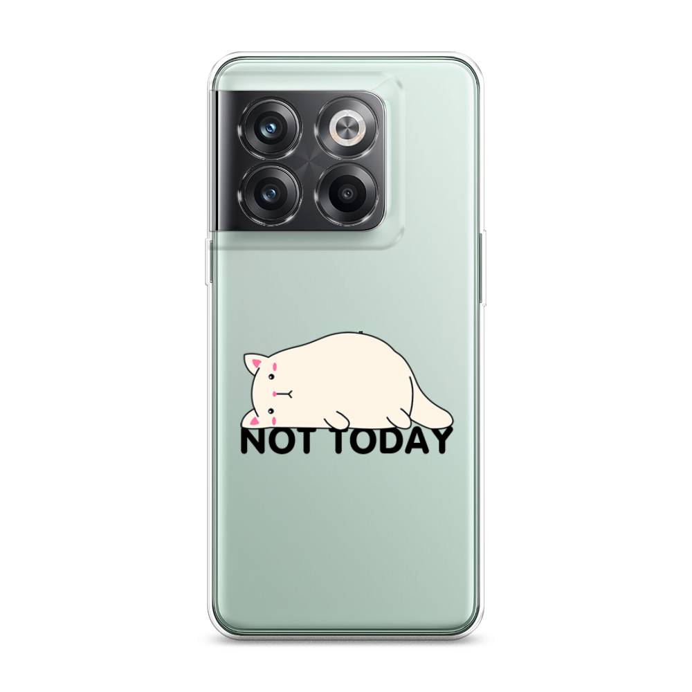 

Чехол на OnePlus Ace Pro "Cat not today", Белый;розовый;черный, 153350-1