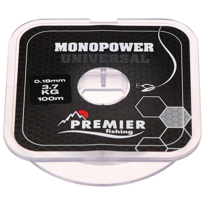 

Леска Premier fishing MONOPOWER Universal, 0,18 мм/100 м, Прозрачный