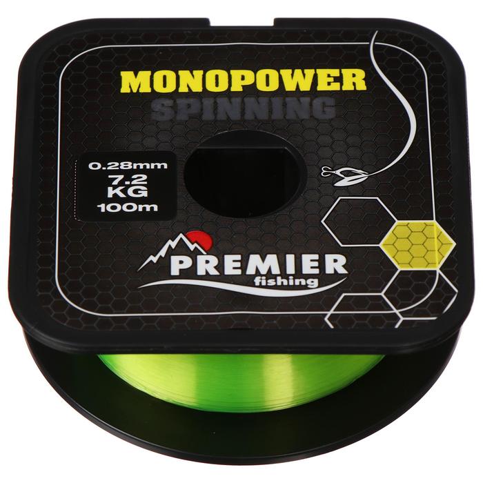 

Леска Premier fishing MONOPOWER Spinning, f. yellow, 0,28 мм/100 м, Желтый