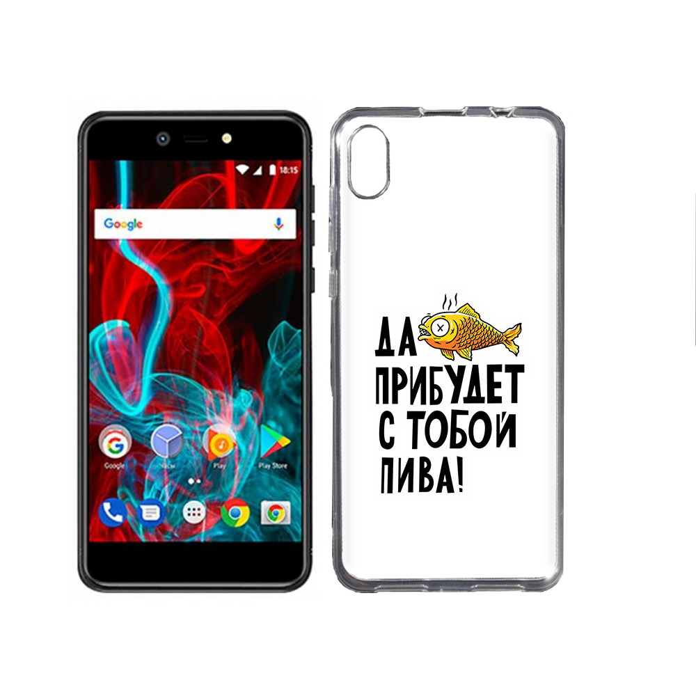 

Чехол MyPads Tocco для BQ-5211 Strike ДА прибудет с тобой пива, Прозрачный, Tocco