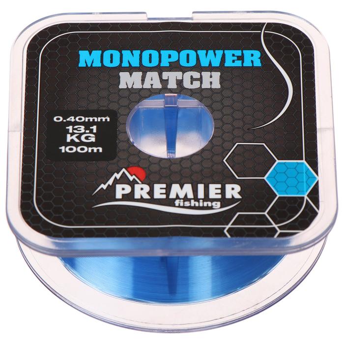 

Леска Premier fishing MONOPOWER Match, blue, 0,40 мм/100 м, Голубой