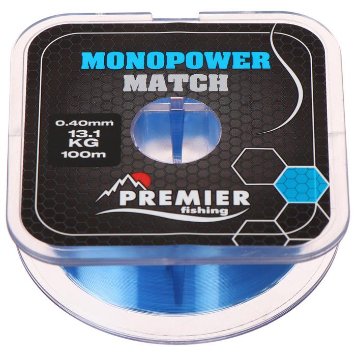 Леска Premier fishing MONOPOWER Match, blue, 0,40 мм/100 м