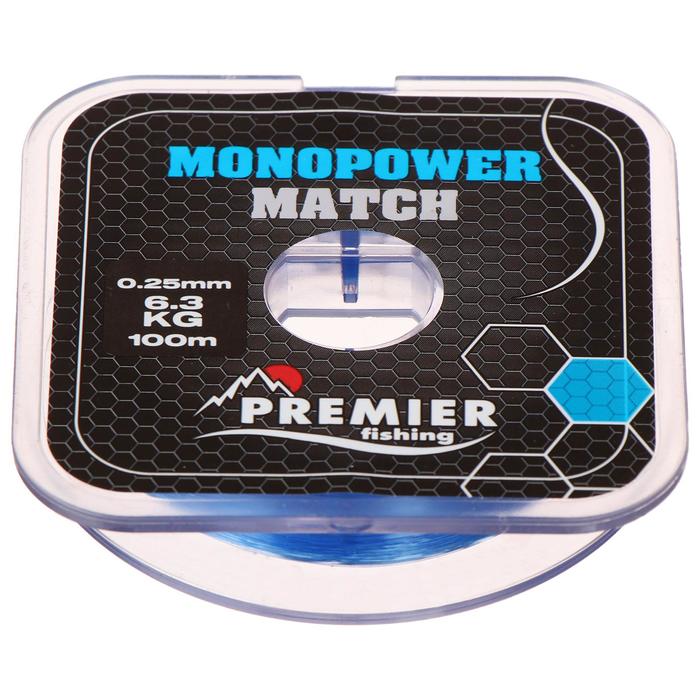 Леска Premier fishing MONOPOWER Match, blue, 0,25 мм/100 м
