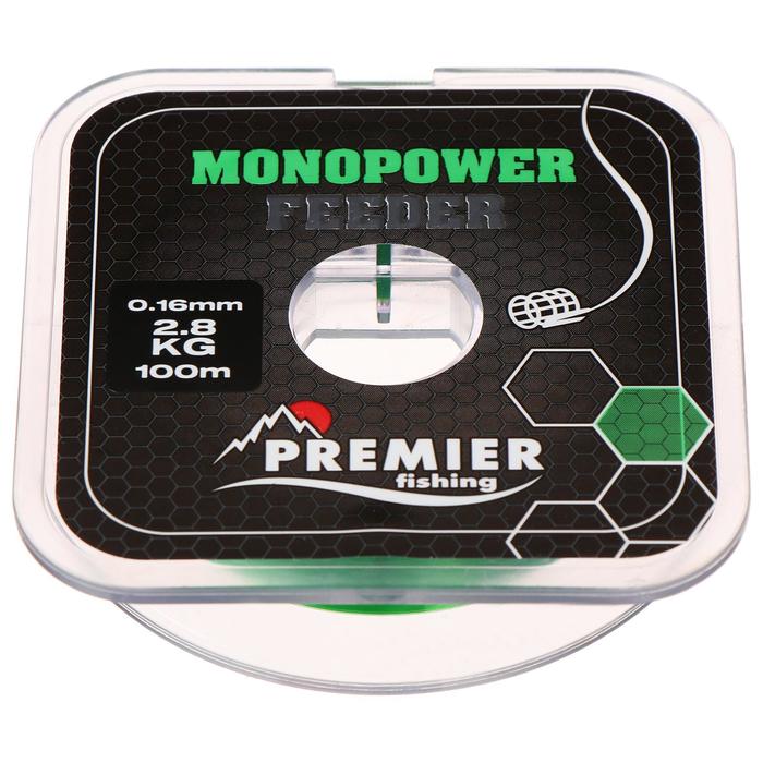 

Леска Premier fishing MONOPOWER Feeder, green, 0,16 мм/100 м, Зеленый